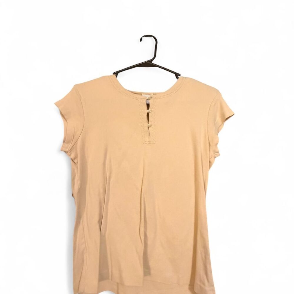 Old-navy Women's Tan and Yellow Shirt